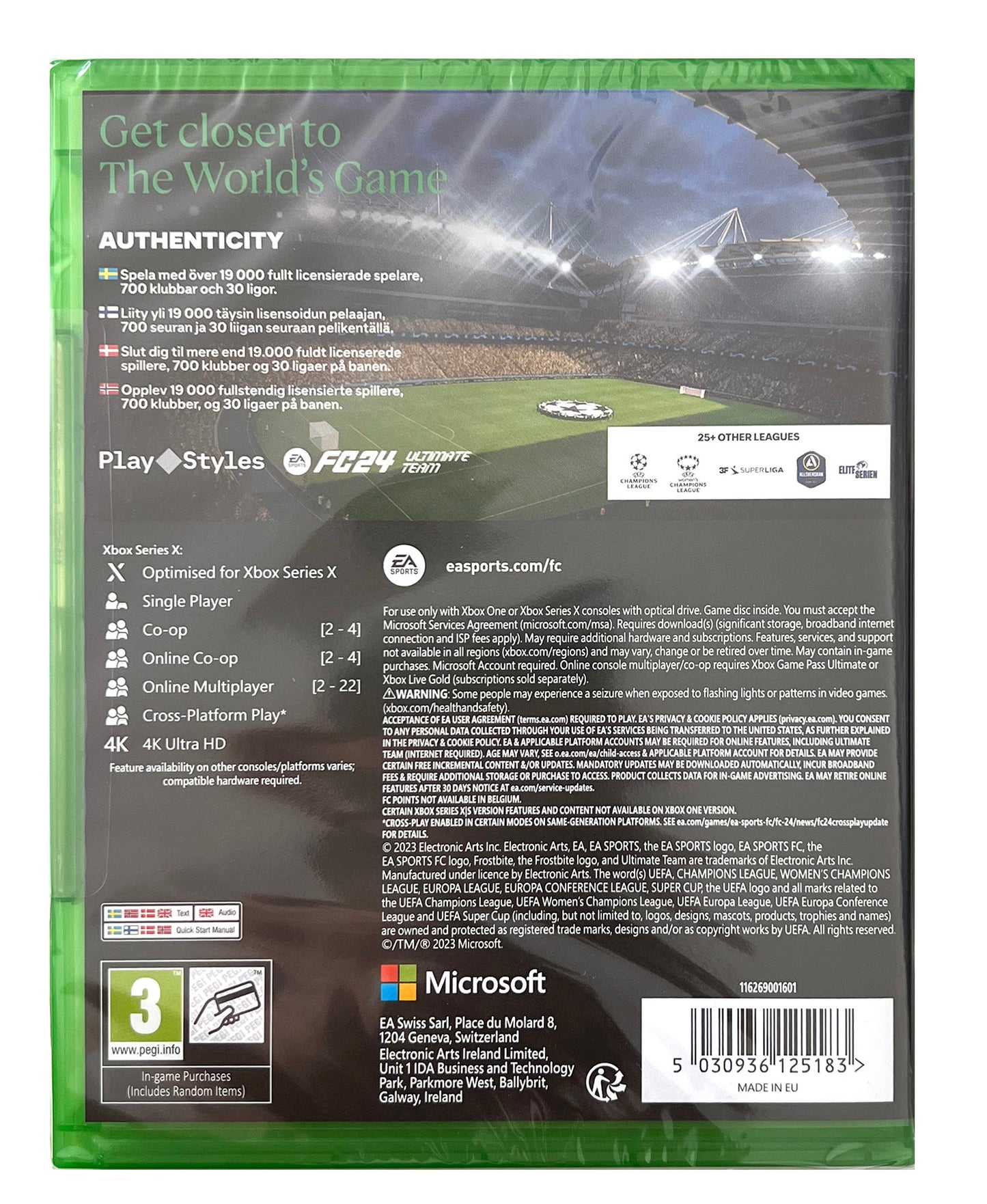 FC24 (FIFA 2024) pour Sony PlayStation 4/5, XBox Series X/One. Disque Blu-Ray