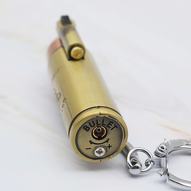 Gas lighter cartridge retro style. In bronze. Windproof, refillable