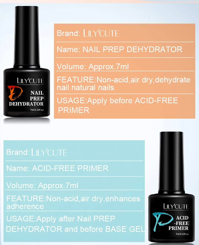 7ml. LILY´'CUTE nail dehydrator and primer. Nail degreaser. Bonder