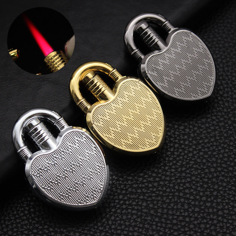 Luxury gas lighter "Heart" style in gold