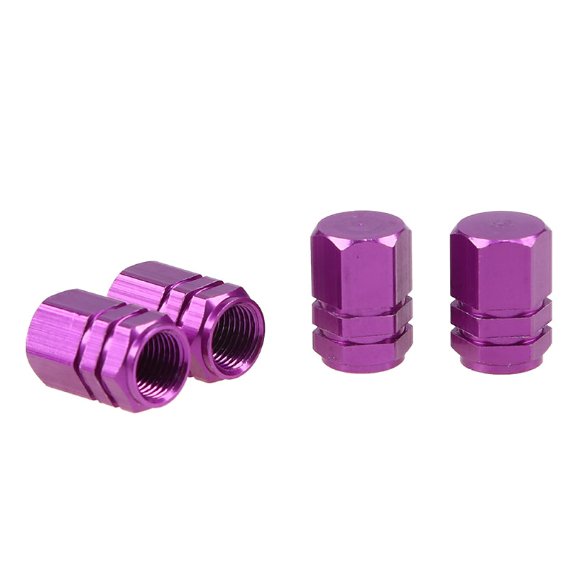 Pack de 4 bouchons de valve en aluminium. Valves de pneus pour voitures, vélos, motos, etc.