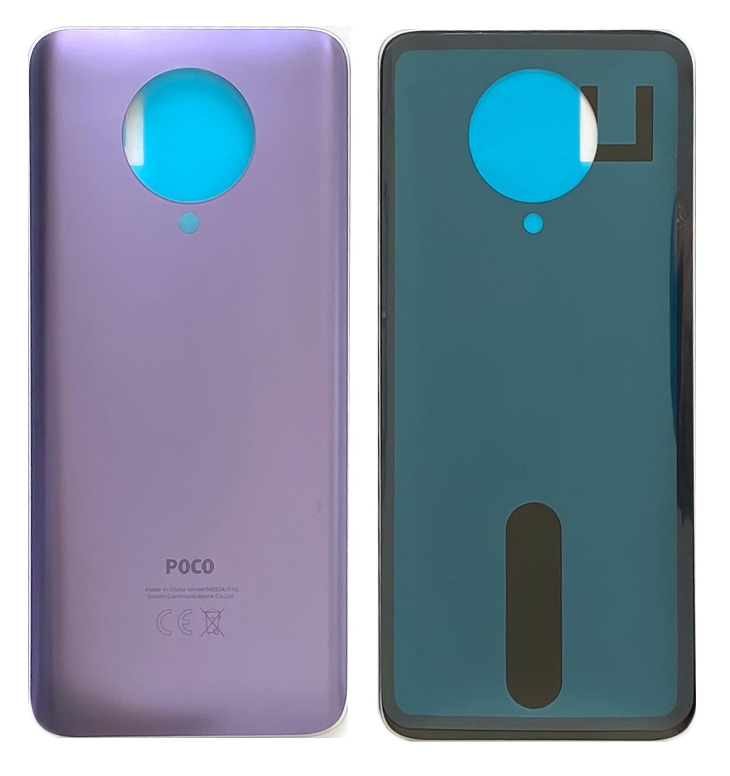 Battery cover for Xiaomi Poco F2 Pro. Back cover, rear, battery compartment cover. In gray, blue, white, purple.