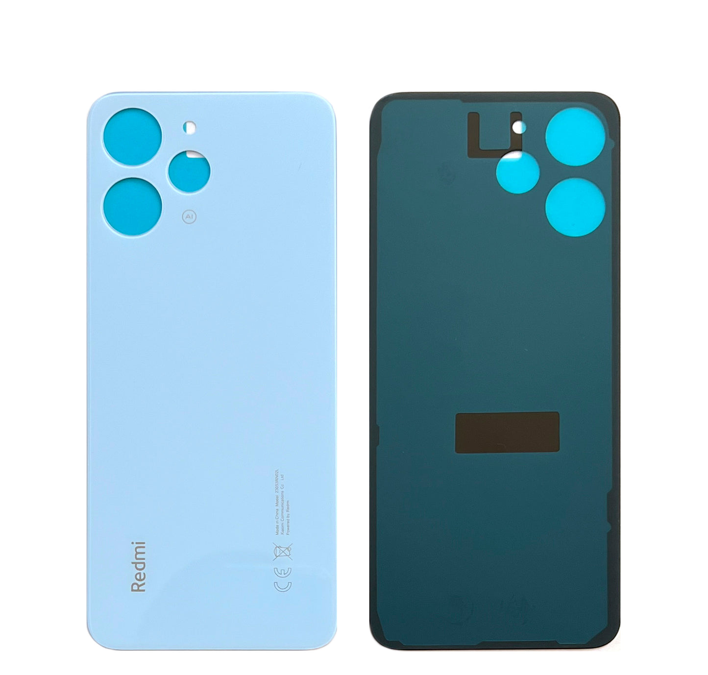 Battery cover for Xiaomi Redmi 12 / Redmi 12C. Back cover, rear, battery compartment cover. 12 / 12C in black, blue.