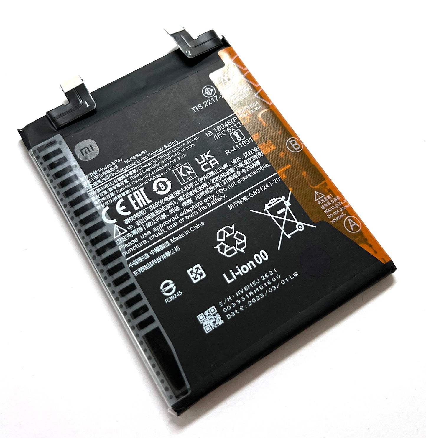 Batterie pour Xiaomi Redmi Note 12 Pro Plus. Batterie de remplacement BP4J, 5 000 mAh, 3,87 V. 12Pro+, 4 ans