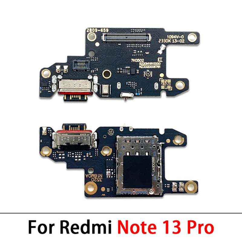 For Xiaomi Redmi Note Series : USB / charging socket / docking port. Redmi Note 12 Pro / 12Pro Plus + / 13 Pro / 13 Pro Plus + .OEM replacement part flex cable