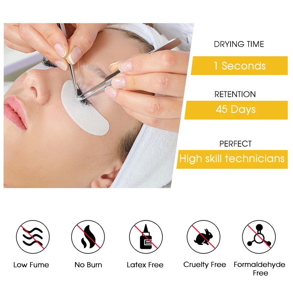 10ml eyelash glue Lady Black. Korea. Black glue. Drying time 2-3 sec.
