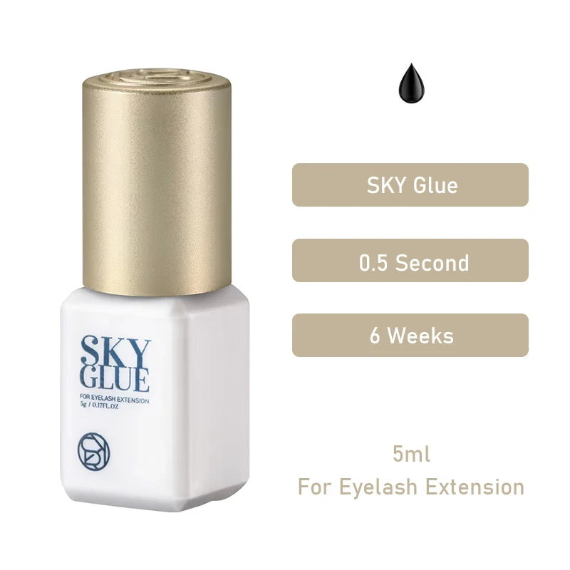 5ml Wimpernkleber Sky S+. Made in Korea. Sky S Plus + / TD Kleber. Schwarz, Rot, Blau, Silber Kappe. Wimpern Pflege
