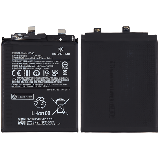 Akku für Xiaomi 13 Pro. BP4D Ersatz Batterie, 4820mAh 3.89V. Mi