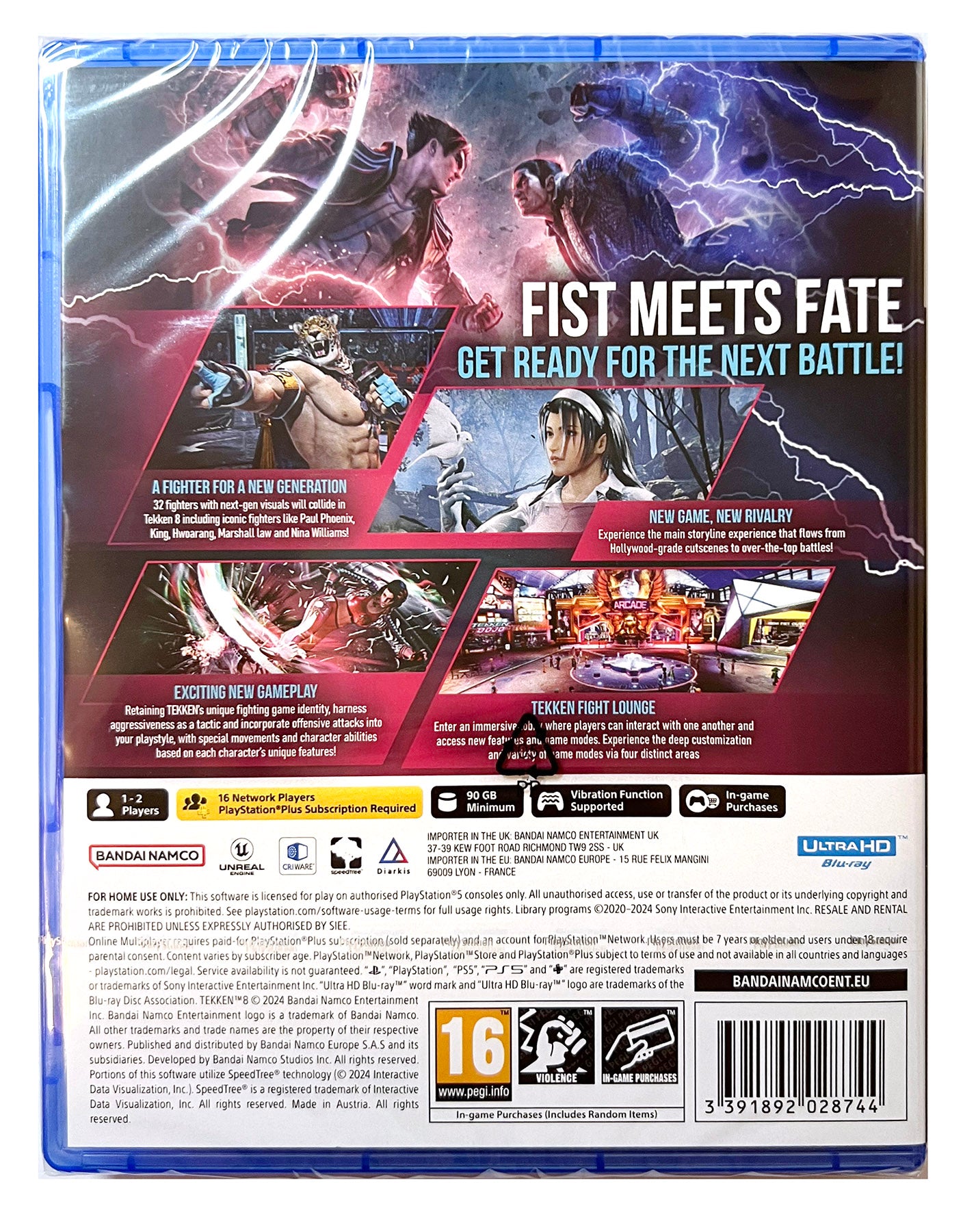 Videospiel für PlayStation 5 (PS5)  : Tekken 8. 2024. . Blu-Ray Disk In original Verpackung. Neu - in original Verpackung