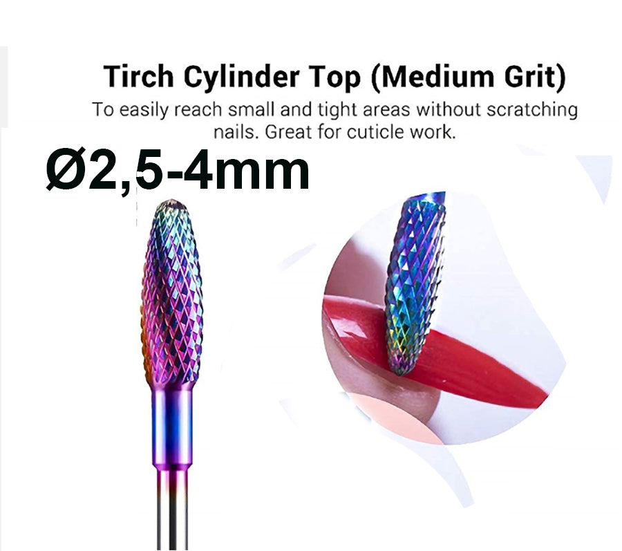 Nagelfräser Bits aus Hartmetall, Fräseraufsatz, Schleifkopf Aufsatz Bohrer Carbide Metall