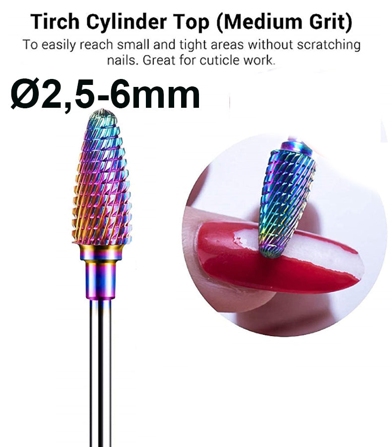 Nagelfräser Bits aus Hartmetall, Fräseraufsatz, Schleifkopf Aufsatz Bohrer Carbide Metall