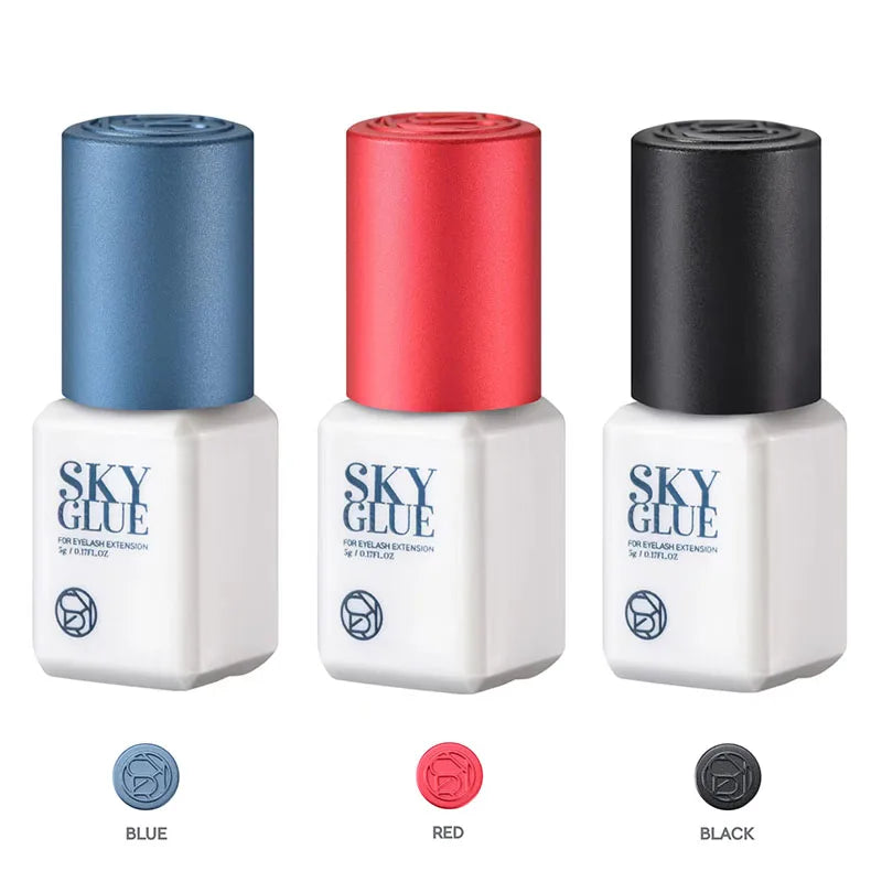 5ml Wimpernkleber Sky S+. Made in Korea. Sky S Plus + / TD Kleber. Schwarz, Rot, Blau, Silber Kappe. Wimpern Pflege