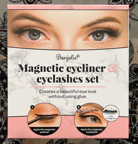 Kunstwimper Set (2 Stück) mit magnetischem Eyeliner. Falsche magnetische Wimpern. Künstliche Wimpern