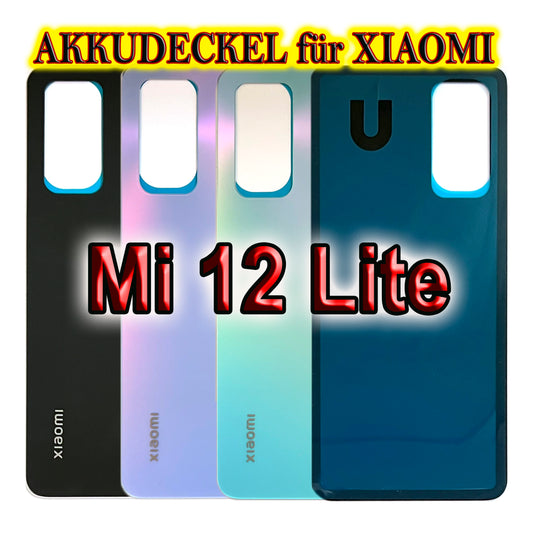 Akkudeckel für Xiaomi 12 Lite. Backcover, Rückseite, Akkufachdeckel. Mi 12 Lite in schwarz, grün, lila. Mi12Lite