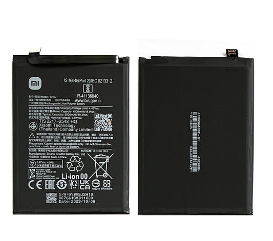 Akku für Xiaomi 12T / 12T Pro / Poco X5 / Redmi Note 12. BP5J Ersatz Batterie, 5000mAh, 3,87 V. Mi