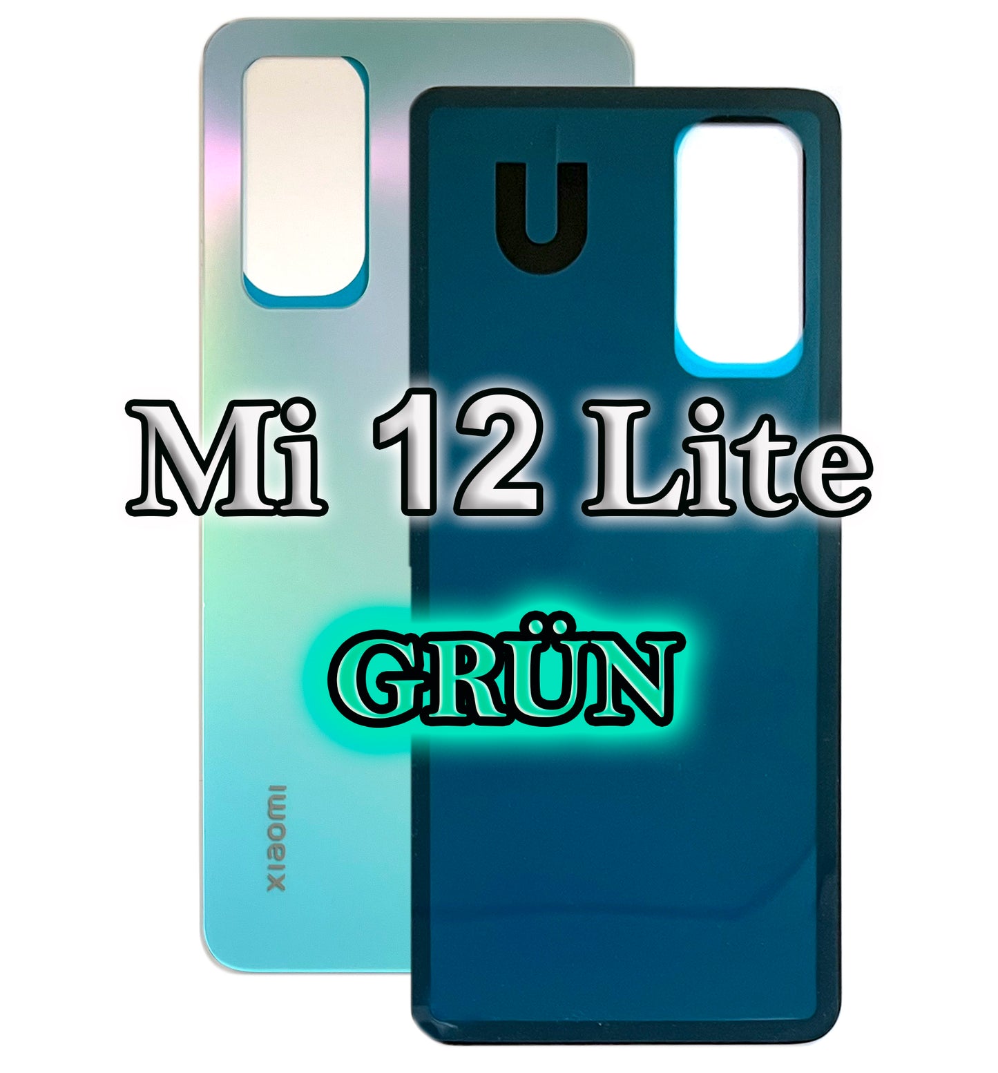 Akkudeckel für Xiaomi 12 Lite. Backcover, Rückseite, Akkufachdeckel. Mi 12 Lite in schwarz, grün, lila. Mi12Lite