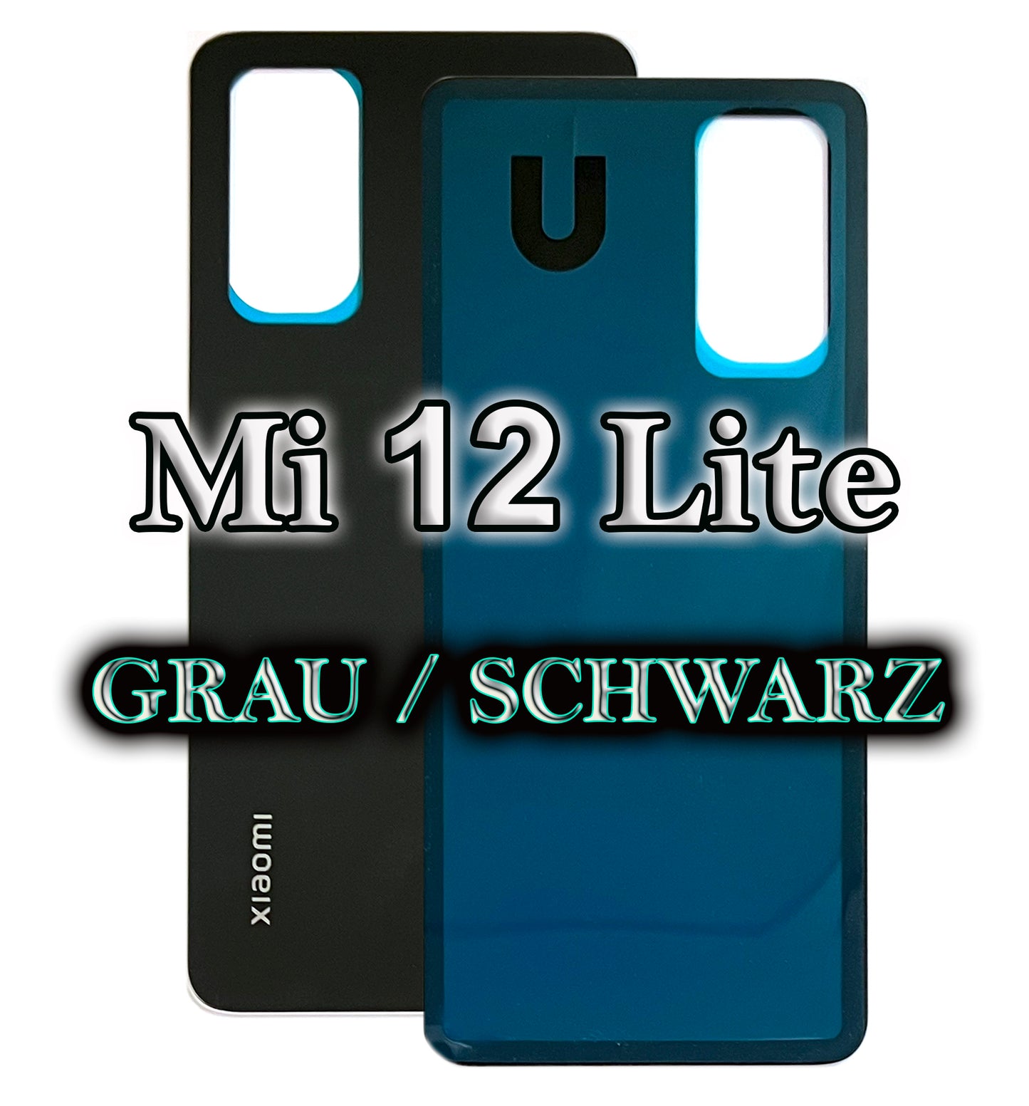 Akkudeckel für Xiaomi 12 Lite. Backcover, Rückseite, Akkufachdeckel. Mi 12 Lite in schwarz, grün, lila. Mi12Lite