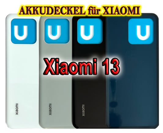 Akkudeckel für Xiaomi 13. Backcover, Rückseite, Akkufachdeckel. Mi13 in schwarz, grün, weiß.