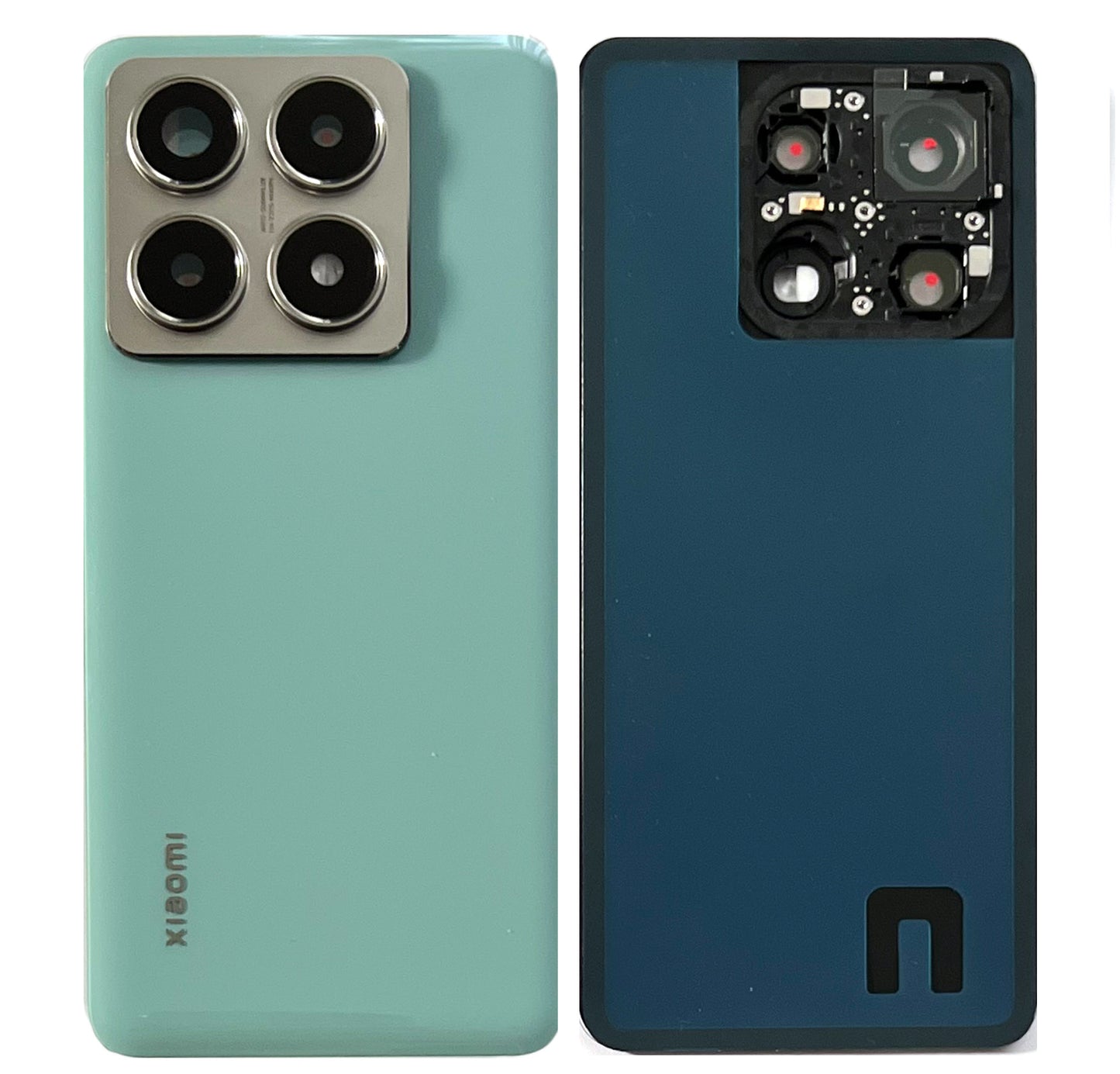 Akkudeckel für Xiaomi Mi 14T Pro mit Kameraglas. Backcover, Rückseite, Akkufachdeckel. Mi14TPro in grau, schwarz, blau, grün.