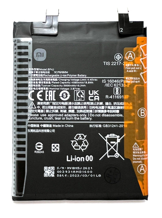 Akku für Xiaomi Redmi Note 12 Pro Plus. BP4J Ersatz batterie, 5000mAh, 3.87V. 12Pro +, 4J