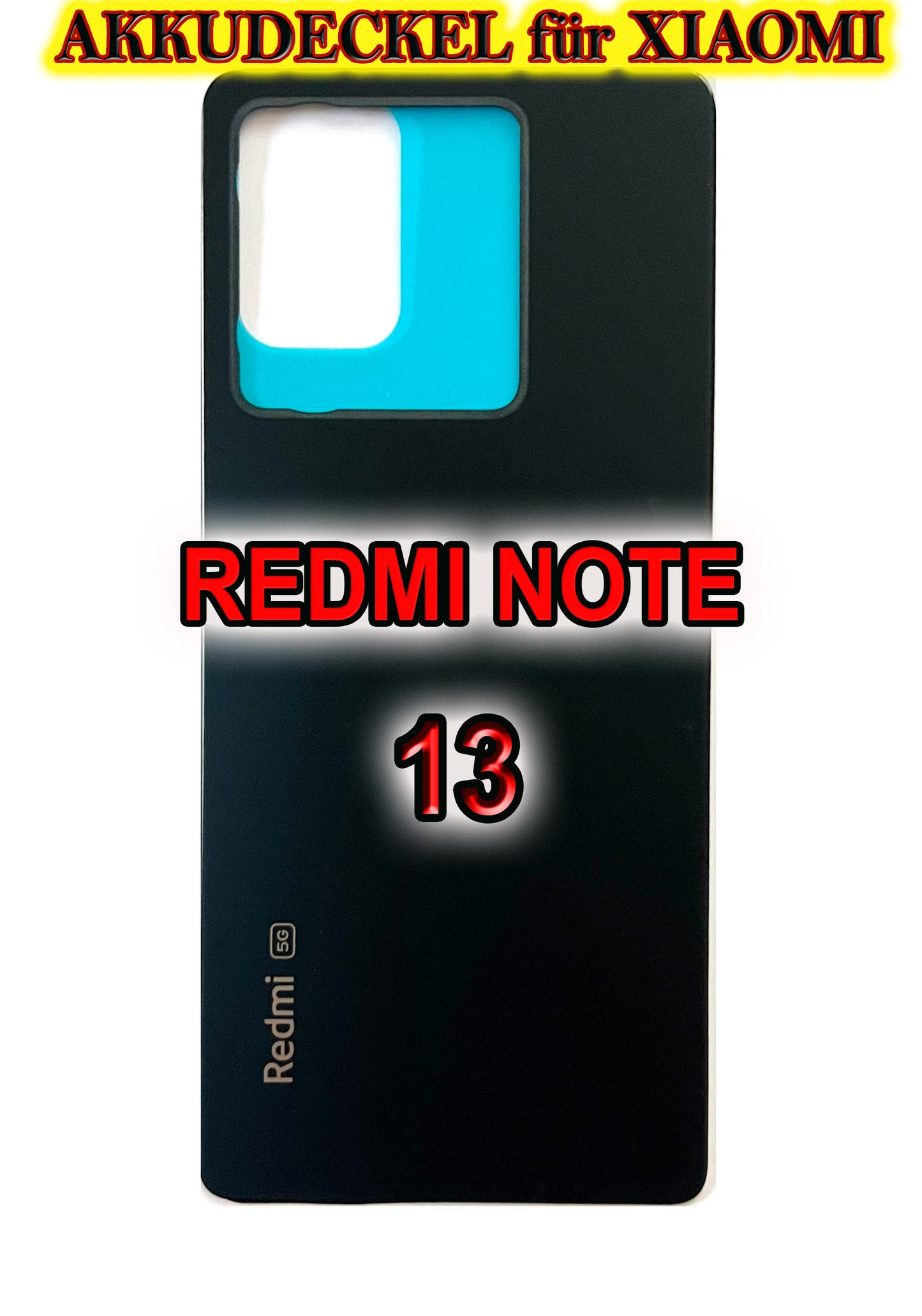 Akkudeckel für Xiaomi Redmi Note 13 5G Backcover, Rückseite, Akkufachdeckel.