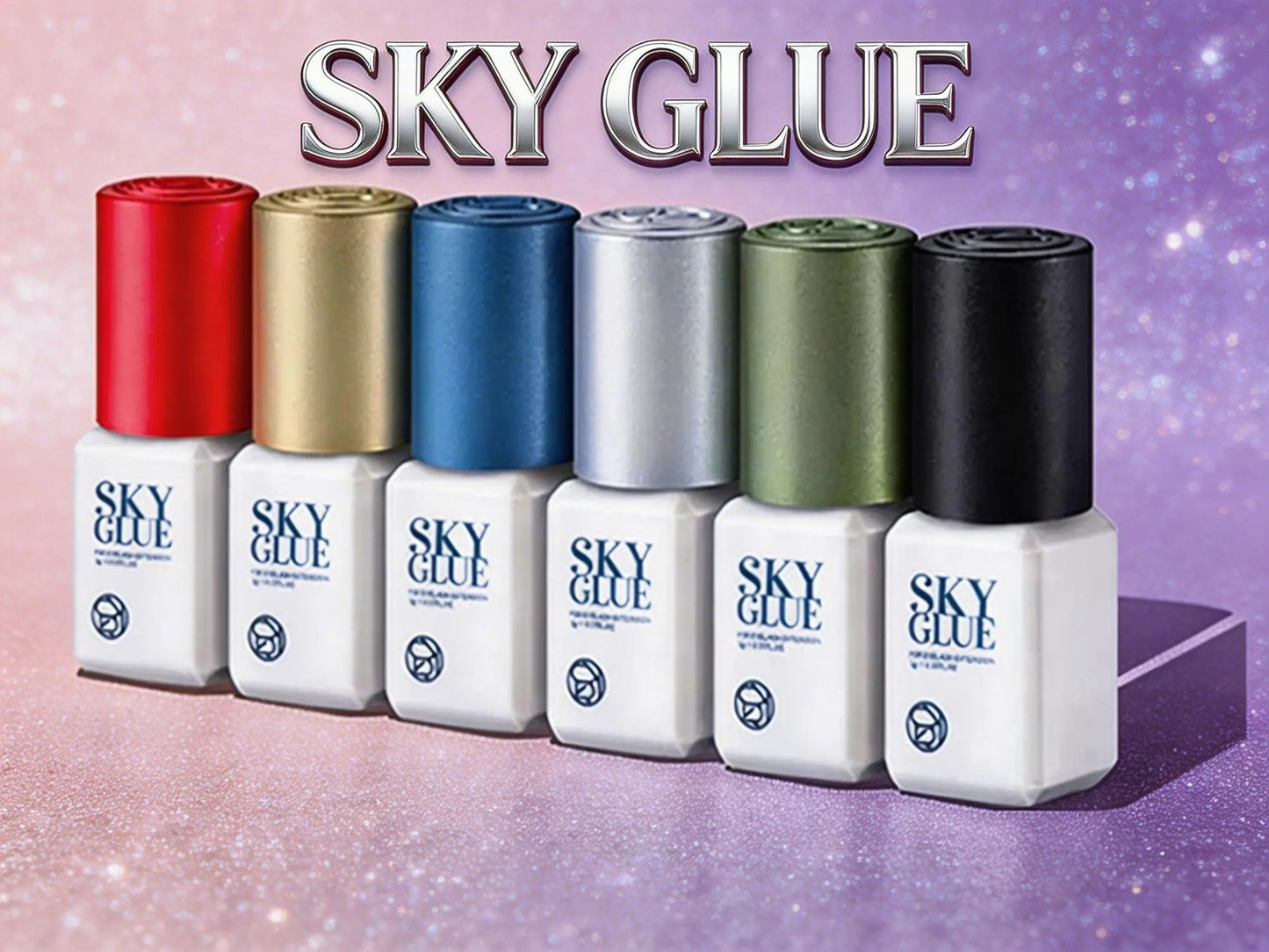 Pegamento para pestañas Sky S+ de 5 ml. Fabricado en Corea. Pegamento Sky S Plus + / TD. Tapa negra, roja, azul y plateada. Cuidado de pestañas.