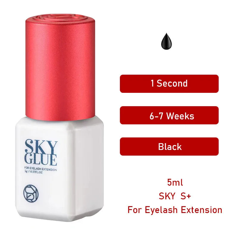 5ml Wimpernkleber Sky S+. Made in Korea. Sky S Plus + / TD Kleber. Schwarz, Rot, Blau, Silber Kappe. Wimpern Pflege