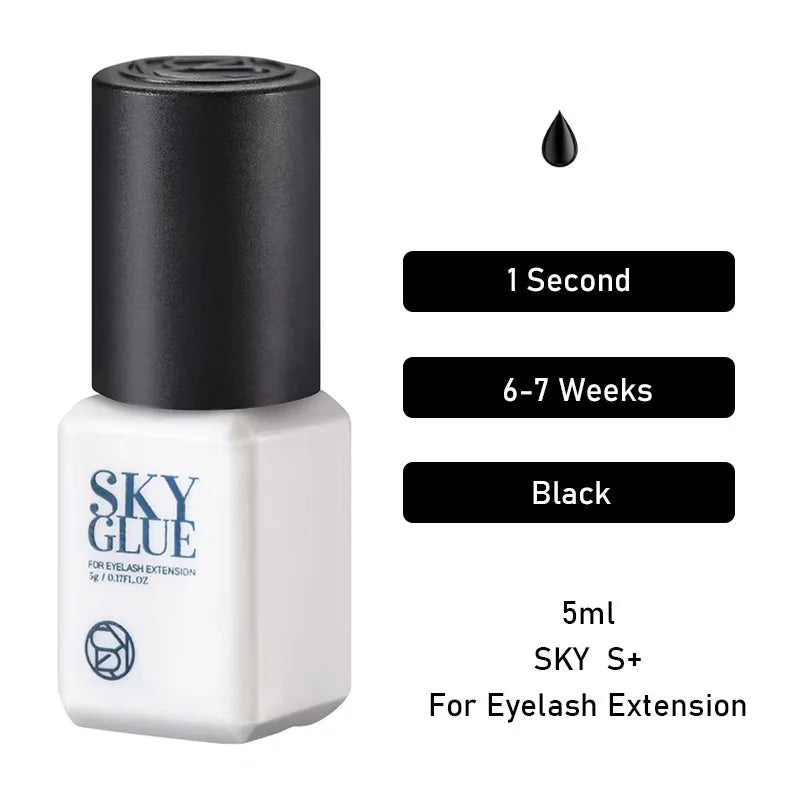 5ml Wimpernkleber Sky S+. Made in Korea. Sky S Plus + / TD Kleber. Schwarz, Rot, Blau, Silber Kappe. Wimpern Pflege