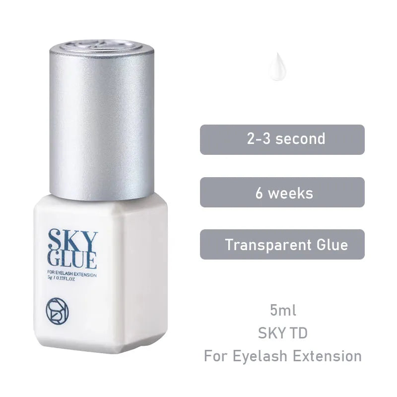 5ml Wimpernkleber Sky S+. Made in Korea. Sky S Plus + / TD Kleber. Schwarz, Rot, Blau, Silber Kappe. Wimpern Pflege