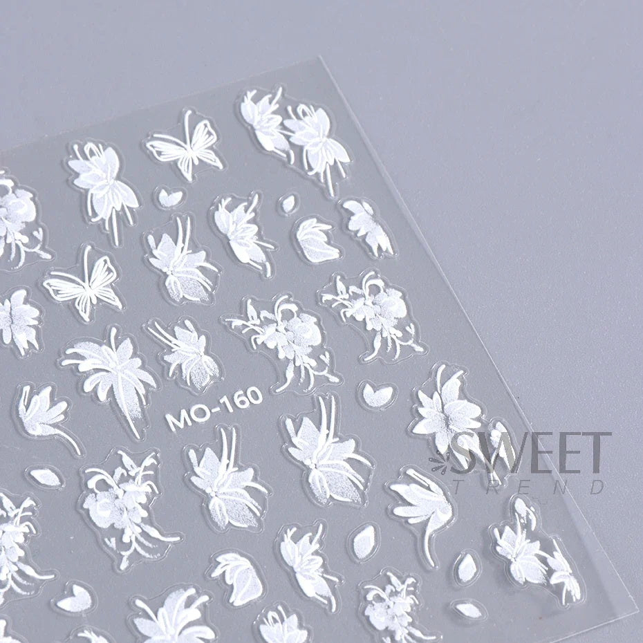 Nagel Sticker Set - Nail Art. Selbstklebende Aufkleber, Nagelsticker 3D Dekoration.