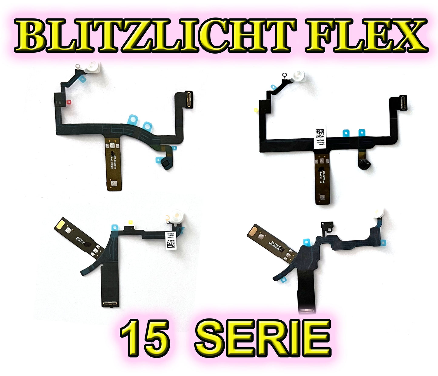 Für iPhone 15 Series : Blitzlicht Flex Kabel. Flash Flexkabel für 15 / 15 Plus + / 15 Pro / 15 Pro Max. LED Licht OEM cable